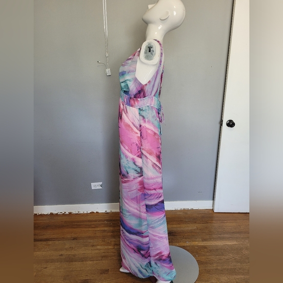 Charlie Jade Feather Print Maxi, VGUC, Size L - Picture 5 of 8